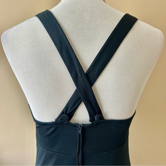 Vintage 1970s 70s Ursula of Switzerland Black Maxi Dress Disco Sleeveless Size M - Picture 8 of 12